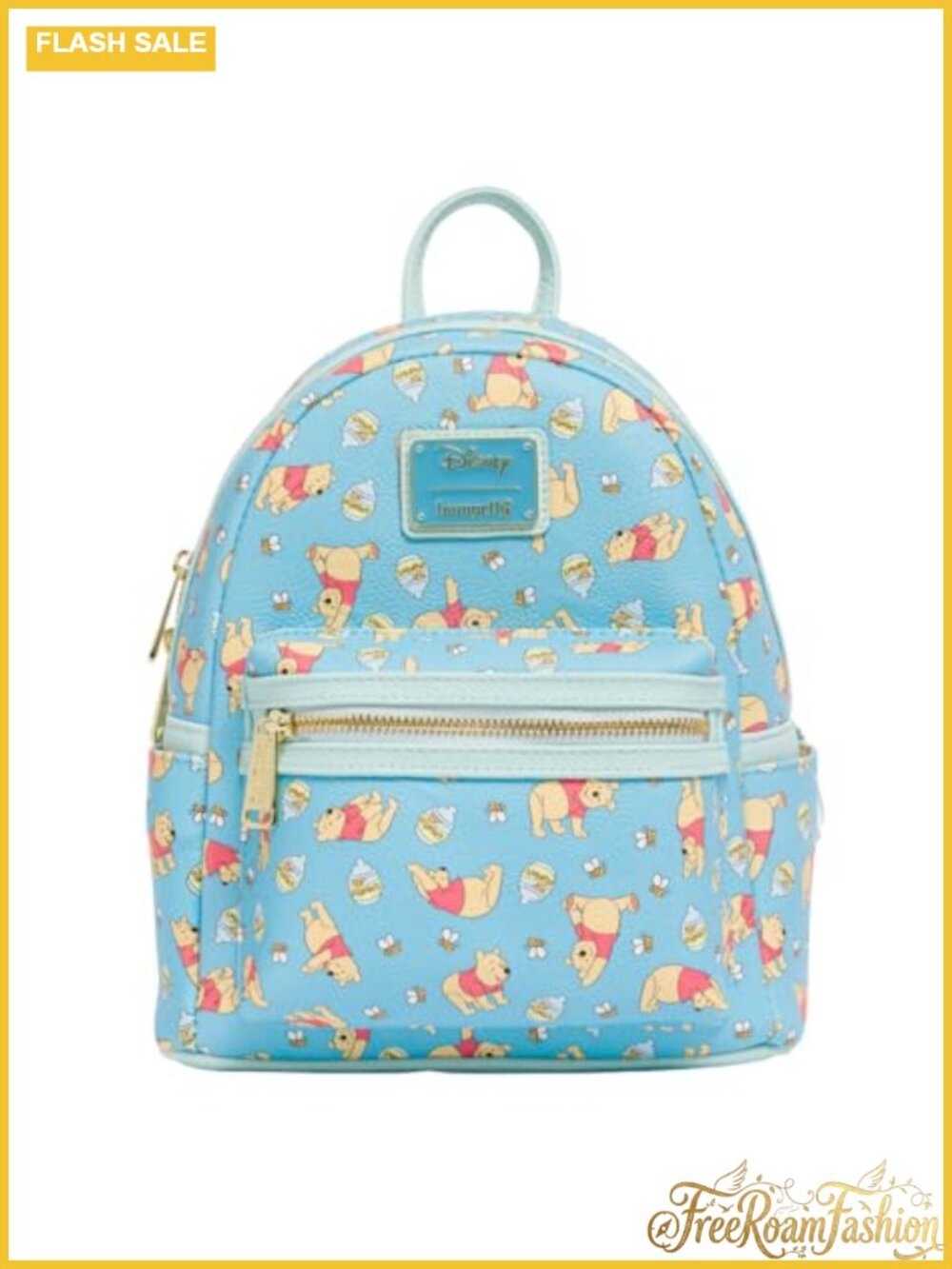 Loungefly Disney Winnie the Pooh Faux Leather Double Strap Shoulder Bag Purse